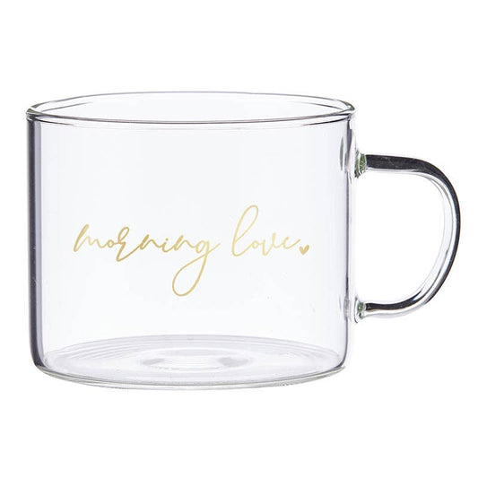 Large Glass Mug-Morning Love