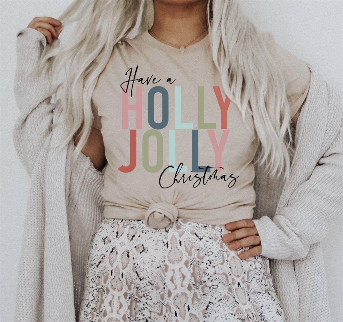 Have A Holly Jolly Christmas Tee / Heather Dust