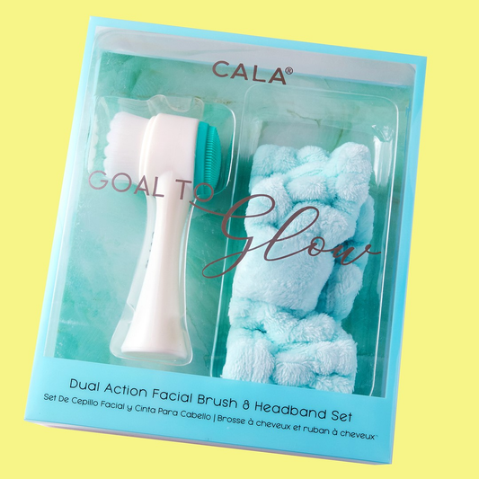 CALA Goal to Glow Dual Action Facial Brush & Headband Set