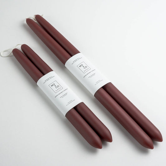 10“ 100% Beeswax Dipped Candles | Burgundy